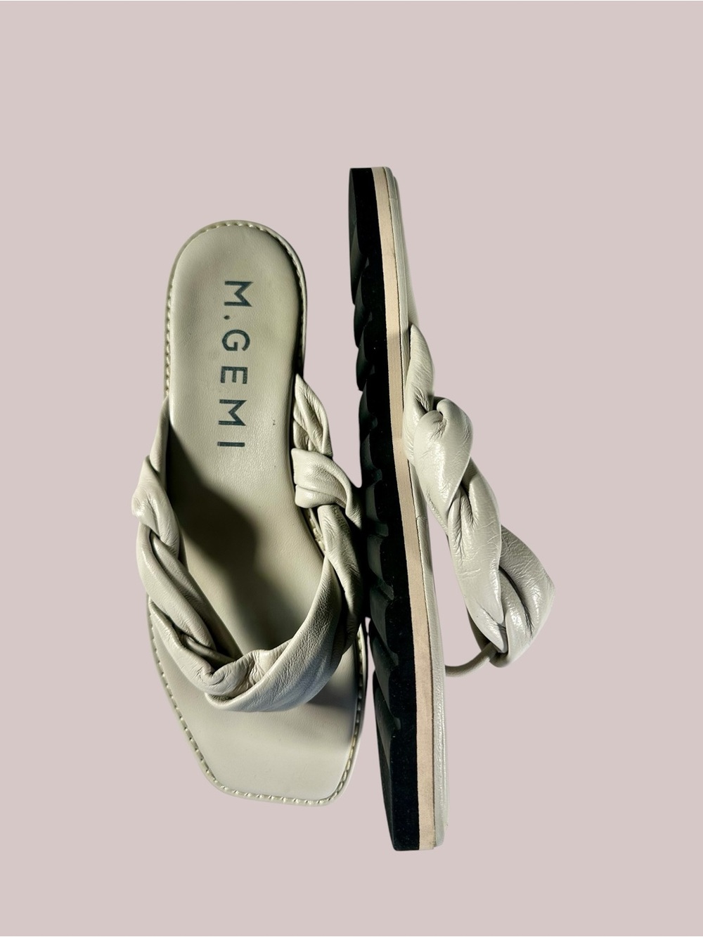 M. Gemi Women's Torcere Nappa Leather Twisted Italian Handmade Sandals - Picture 4 of 7